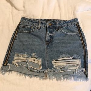 Denim mini skirt